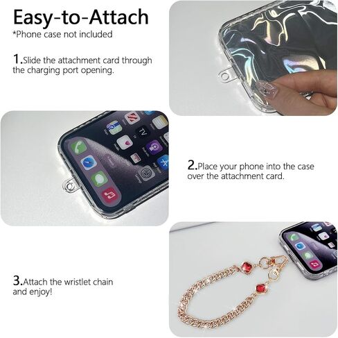 MGQILING Metal Phone Charm, Luxury Gemstone Metal Buckle Wrist Strap, Hanging Accessory Anti-loss Phone Lanyard keychain in Saudi Arabia