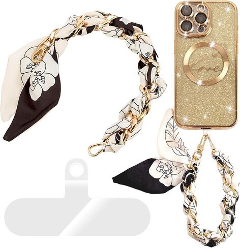 MGQILING Metal Phone Charm, Luxury Gemstone Metal Buckle Wrist Strap, Hanging Accessory Anti-loss Phone Lanyard keychain in Saudi Arabia