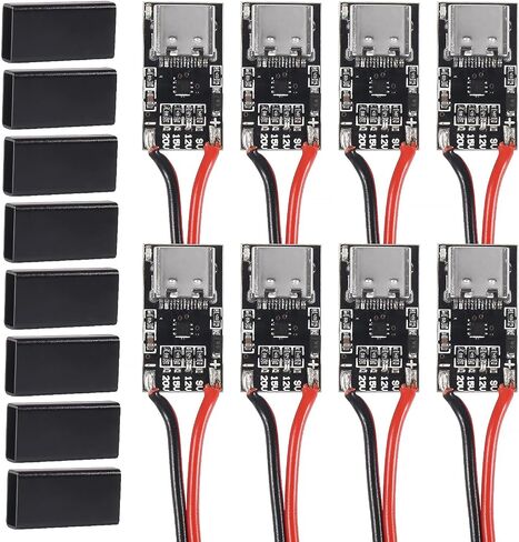 Alinan 8pcs Type-C PD3.0 QC Trigger Board مع حافظة، USB-C أنثى مدخل PD 9V 12V 15V 20V 5A قابل للتعديل الجهد وحدة الطاقة تهمة سريعة in Saudi Arabia