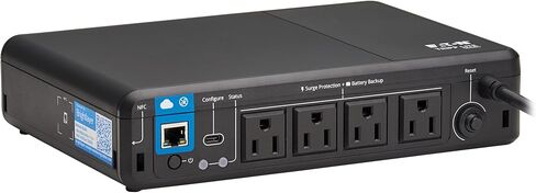Tripp Lite Cloud-Connected 600VA UPS Battery Backup and Surge Protector, Remote Management & Monitoring, 300W, 4 Outlets, Computer UPS, Wall Mount Option, 5ft Cord, 3-Year Warranty (BC600RNC) in Saudi Arabia