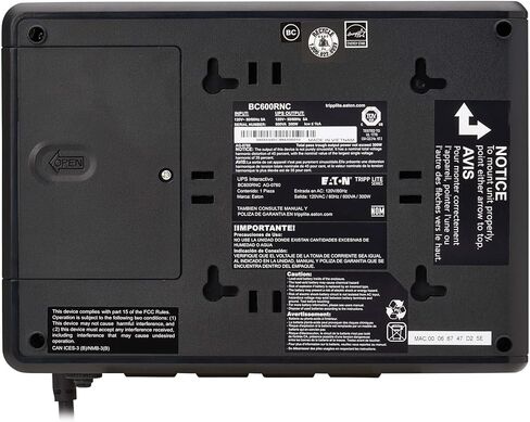 Tripp Lite Cloud-Connected 600VA UPS Battery Backup and Surge Protector, Remote Management & Monitoring, 300W, 4 Outlets, Computer UPS, Wall Mount Option, 5ft Cord, 3-Year Warranty (BC600RNC) in Saudi Arabia