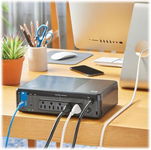Tripp Lite Cloud-Connected 600VA UPS Battery Backup and Surge Protector, Remote Management & Monitoring, 300W, 4 Outlets, Computer UPS, Wall Mount Option, 5ft Cord, 3-Year Warranty (BC600RNC) in Saudi Arabia