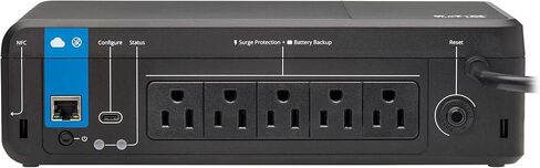 Tripp Lite Cloud-Connected 600VA UPS Battery Backup and Surge Protector, Remote Management & Monitoring, 300W, 4 Outlets, Computer UPS, Wall Mount Option, 5ft Cord, 3-Year Warranty (BC600RNC) in Saudi Arabia