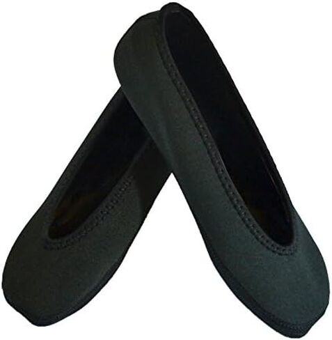 Women's Ballet Flat Slipper, Black and White Retro, Medium in Saudi Arabia