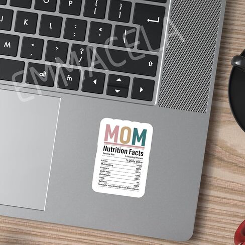 (3Pcs) Mom Nutrition Facts Sticker Retro Colors Mom Sticker Perfect for Moms Mama Mother Grandma Mother's Day – Waterproof Vinyl Decal For Book Laptops Phones Tumblers Water Bottles, Size 3 x 2.1 Inch in Saudi Arabia