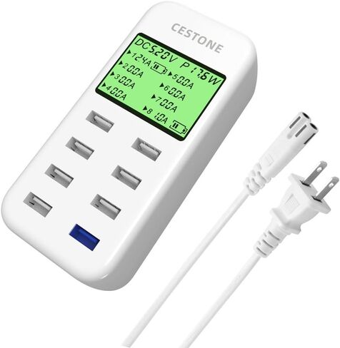 محطة شحن USB، شاحن سطح المكتب USB 60 وات/12 أمبير، 8 منافذ USB، شاشة LCD لشحن أجهزة متعددة، شاحن حائط، متوافق مع الهواتف المحمولة، الأجهزة اللوحية، سماعات الرأس، وحدة التحكم في الألعاب والمزيد (أسود) in Kuwait