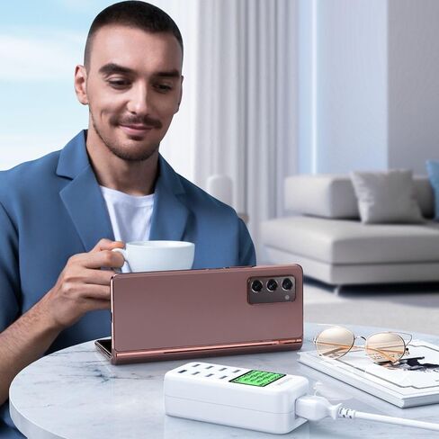 محطة شحن USB، شاحن سطح المكتب USB 60 وات/12 أمبير، 8 منافذ USB، شاشة LCD لشحن أجهزة متعددة، شاحن حائط، متوافق مع الهواتف المحمولة، الأجهزة اللوحية، سماعات الرأس، وحدة التحكم في الألعاب والمزيد (أسود) in Kuwait