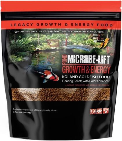 MICROBE-LIFT High Growth and Energy Floating Fish Food Pellets for Ponds, Water Gardens, and Fountains, Safe for Live Goldfish and Koi, 14.5 lbs in Kuwait