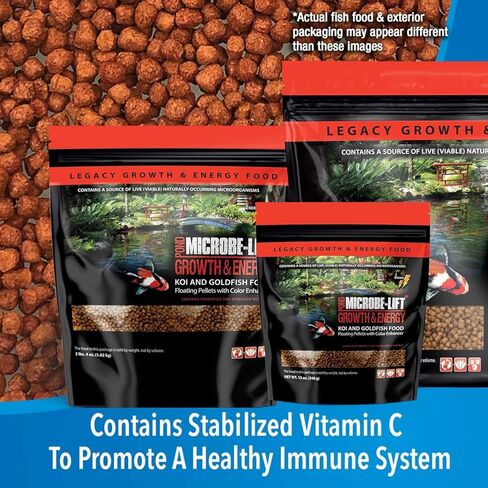 MICROBE-LIFT High Growth and Energy Floating Fish Food Pellets for Ponds, Water Gardens, and Fountains, Safe for Live Goldfish and Koi, 14.5 lbs in Kuwait