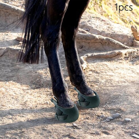 Horse Hoof Boots Rubber Durable Equine Hoof Protector Multifunction Comfortable Sturdy Horses Protection for Training Equestrian Fittings, L in Saudi Arabia