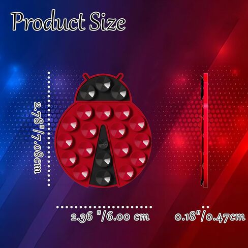 2PCS Insects Sticky Phone Grip, Silicone Suction Cup Phone Mount, Hands-Free Phone Suction Grip Phone Accessories Holder for Selfies and Videos (Red) in Saudi Arabia