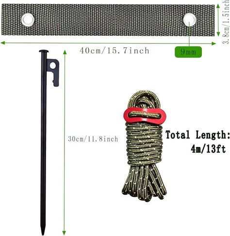 Tree Stake Kit, Heavy Duty Garden Stakes Kit Including 3 Pieces 11.8 Inches Steel Tree Stakes, 3 Pieces 15.8 Inches Tree Straps and 3 Rolls 13.1 Feet Ropes (3sets-Tree Stake) in Saudi Arabia