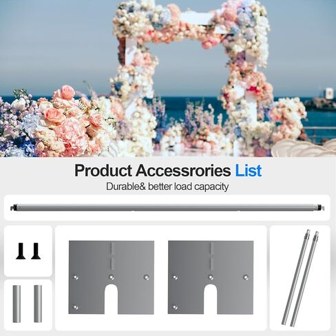 Pipe and Drape Backdrop Stand Kit, Backdrop Stand Heavy Duty 8.6ftx10ft, Adjustable Background Stand for Photography, Wedding, Party, Events Decoration-Black in Saudi Arabia