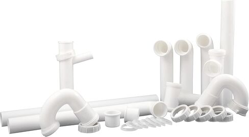 Plumb Craft Complete Bathroom Sink Drain Repair Kit, White (15 Piece) in Saudi Arabia