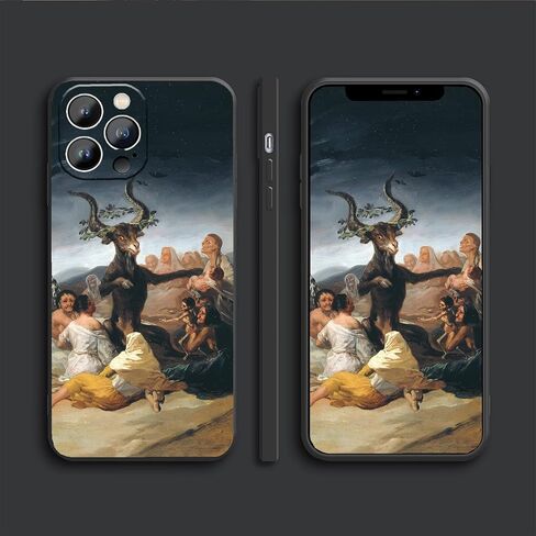 متوافق مع iPhone 13 Pro Max، حافظة هاتف Witches Sabbath من فرانسيسكو غويا، حافظة iPhone كاملة الفنون الجميلة للنساء والرجال in Saudi Arabia