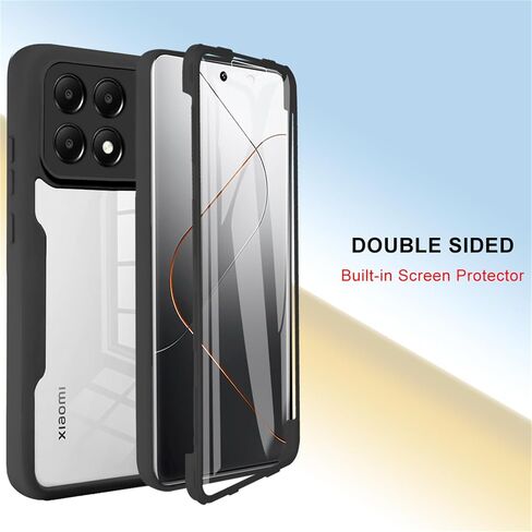 Ysnzaq Clear Case for Xiaomi Poco F6 Pro/Redmi K70 Pro, Full Surround Soft TPU with Screen Protection Phone Cover for Xiaomi Poco F6 Pro/Redmi K70 Pro QB Black in Saudi Arabia