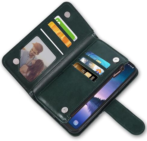 Asuwish متوافق مع حافظة محفظة Samsung Galaxy S8 Active وواقي شاشة من الزجاج المقسى وحامل بطاقة قلاب على شكل زهرة وغطاء للهاتف الخلوي لهاتف Glaxay S8Active 8s S 8 8Active G892A للنساء والرجال باللون الرمادي in Saudi Arabia
