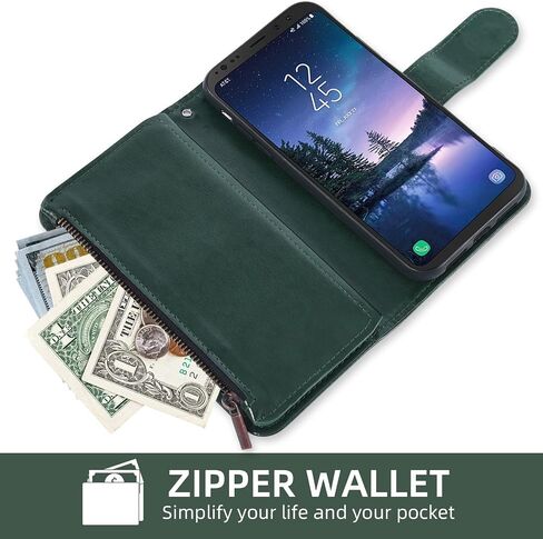 Asuwish متوافق مع حافظة محفظة Samsung Galaxy S8 Active وواقي شاشة من الزجاج المقسى وحامل بطاقة قلاب على شكل زهرة وغطاء للهاتف الخلوي لهاتف Glaxay S8Active 8s S 8 8Active G892A للنساء والرجال باللون الرمادي in Saudi Arabia