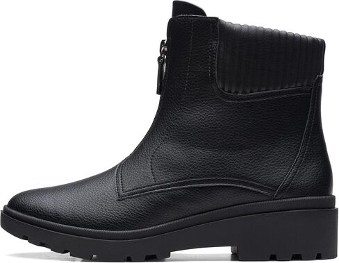 Clarks Women's Calla Zip Mid Calf Boot, Dark Olive Leather, 9 Wide in Saudi Arabia