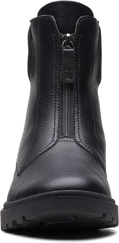 Clarks Women's Calla Zip Mid Calf Boot, Dark Olive Leather, 9 Wide in Saudi Arabia
