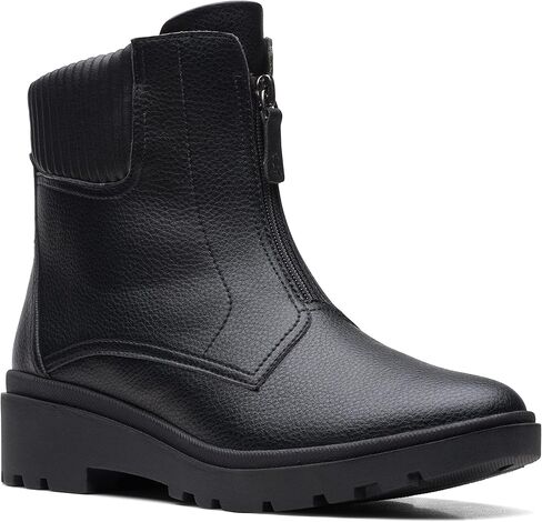 Clarks Women's Calla Zip Mid Calf Boot, Dark Olive Leather, 9 Wide in Saudi Arabia