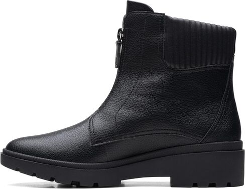Clarks Women's Calla Zip Mid Calf Boot, Dark Olive Leather, 9 Wide in Saudi Arabia