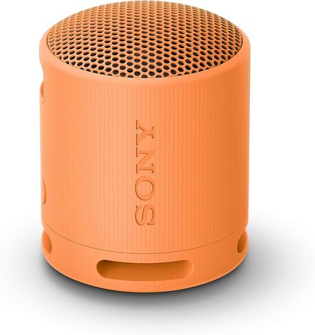 مكبر صوت بلوتوث محمول من سوني SRS-XB100 مع صوت بيس إضافي، عمر بطارية يصل إلى 16 ساعة، مقاومة للماء والغبار IP67، ميكروفون مدمج، تصميم مدمج وخفيف الوزن – برتقالي in Saudi Arabia