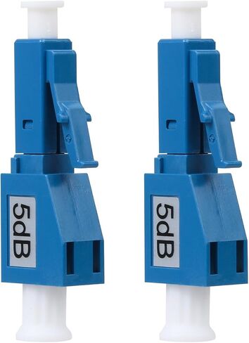 2 Pack LC/UPC Fiber Optic Attenuator 5dB, Fixed Single Mode Fiber Optic Attenuator, LC-UPC Male to Female in Saudi Arabia