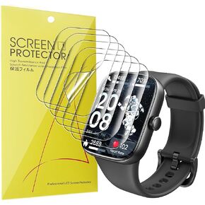 Compatible for TOZO S7 Smartwatch Screen Protector, [6 Pack] Full Coverage TPU Clear Film Compatible for TOZO S7 1.85" Smartwatch (6 Pack)