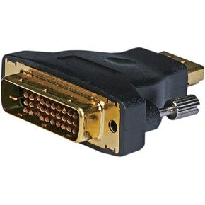 Monoprice DVI-D Dual Link M1-D(P&D) Male to HDMI Female Adapter - Gold Plated, Black