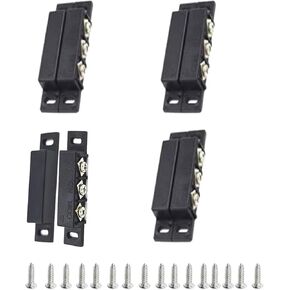 NC/NO Magnetic Reed Switch Surface Mount Door Window Alarm, RC-33 Contact Sensor, for Home Security and Burglar Alarm Systems,Magneti Door Switch 4Sets
