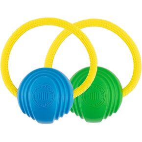 Project Hive Zoomer Stick | Dog Ball Thrower with Set of 2 Looped Dog Balls Included (Green and Blue) | Interactive Dog Toys for Both Land and Water | Balls for Dogs Perfect for Fetch and Tug Play