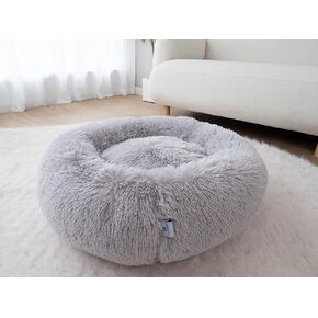 Frost Calming Donut Pet Bed - Water and Dirt Resistant Soft Pet Bed with Removable and Washable Cover (S)