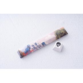 Official Bob Ross Panoramic Scenic Spacebars & Bob Ross Keycap - 6.25u and R1 1u MX Compatible (Northern Lights Spacebar & Bob Ross ESC Key)