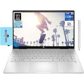 HP Pavilion x360 2-in-1 Laptop 14.0" FHD Touchscreen (10-Core Intel i5-1335U, 8GB RAM, 1TB PCIe SSD, Intel Iris Xe, Backlit KB, Fingerprint, Wi-Fi 6, Active Pen, Win11Pro) w/DKZ USB Port Expander
