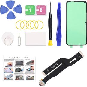 for Galaxy Note 20 Ultra 5G USB Charging Board Port Replacement, SM-N986U SM-N986U1 Type C Dock Board Connector for Samsung Note 20 Ultra with Tools & Instruction