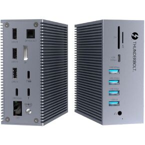 TOTU 18-in-1 Thunderbolt 3 USB-C Docking Station with 8K DisplayPort, 1Gbps Ethernet, 10Gbps USB-A, USB-C 3.2, SD/TF Card Reader, Audio, Optical Out, Thunderbolt 3 Dock for USB C Laptop, DC13