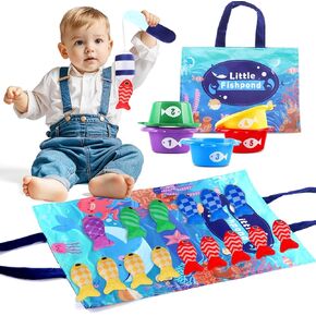 Wooden Montessori Toys for Toddlers 3-5, Magnetic Fishing Games, Color and Shape Sorting Sensory, Letter& Number Educational Toys for 3 4 5 6 Girls Boys Preschool Educational