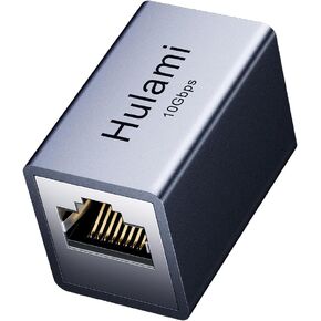 Ethernet Extender 10Gbps, RJ45 Ethernet Coupler with Aluminum Alloy Shell, 328FT Extended Distance, Plug & Play for Cat8 Cat7 Cat6 Cat5 Cables
