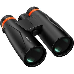 12 * 50 Binoculars for Adults，with Upgraded Phone Adapter，Carrying bag and Strap，Professional Fogproof and BAK-4 Prism FMC Lens,Suitable for Hunting,Birdwatching，Travel and Football Games