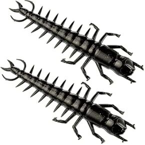 2.25"" Black Soft Plastic Hellgrammite 8 Pack