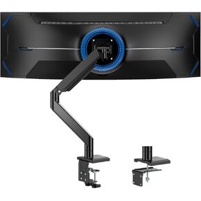 Heavy Duty Ultrawide Monitor Arm for 49 inch Screens up to 50 lbs, Premium Desk Mount Monitor Stand Designed for Samsung Odyssey G9 and More, Max VESA 100x100, White