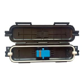 Optical Fiber Waterproof Connection Box FTTH Drop Cable Protection Box with SC Coupler Outdoor IP67 SC Singlemode Fiber Optic Junction Box