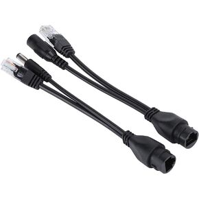 gernie Poe Adapter Cable Non Standard Splitter Power Cord Connection Cable Waterproof Water Resistant Separator Wire Poe Splitter Powerline Network Adapters (Black), gerniex8mdnr2o63-12 in Kuwait