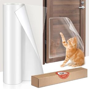 Cat Scratch Furniture Protector, 11.8 in × 196.8 in Upgrade Couch Protector from Cat Claws Single-Sided Sticky Cat Training Tape Clear Couch Corner Guards Tape for Furniture Couch Sofa Door Walls