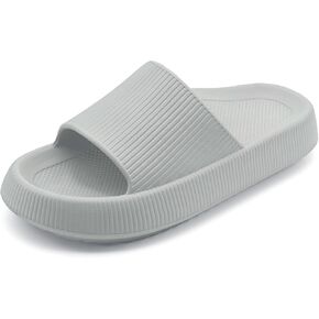 rosyclo Arch Support Slides for Women and Men, Cloud Recovery Sandals Pillow Plantar Fasciitis Slippers, Pain Relief Cushion Cozy Thick Sole Indoor and Outdoor, Navy
