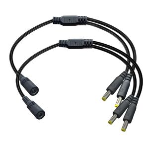 1to2/2pcs DC4.0x1.7mm Splitter Cable, 12V 3A Power Splitter Cable Y Adapter for CCTV Security Cameras, LED Strips etc. for 4.0x1.7mm