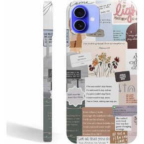 Bible Verse Collage Case for iPhone 16 Pro Max,Christian Jesus Quotes Sayings Case for Men Women,Full Cover Smooth Tough PC Case for iPhone 16 Pro Max