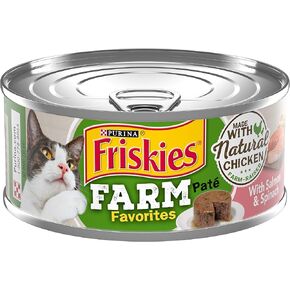Friskies, Wet Cat Canned Food Farm Favorites Salmon & Spinach Pate, 5.5 Ounce