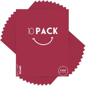 Golden State Art, Pack of 10 Blue 11x14 Uncut Matt Boards, Acid Free Backing Matte Boards, Ideal for Photos/Pictures/Prints/Frames/Arts